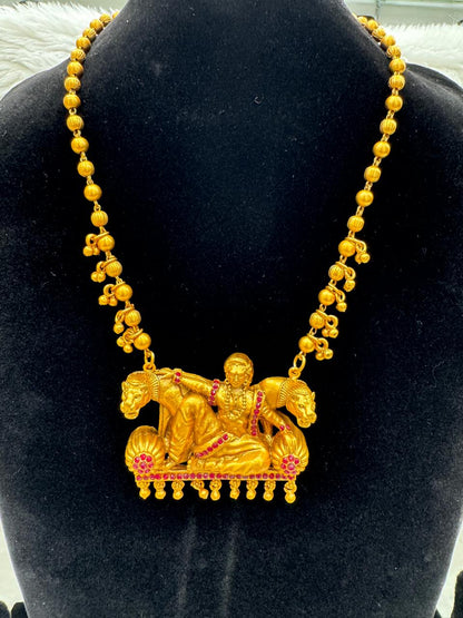"Royal Lakshmi Temple Necklace" Product Code - 6173