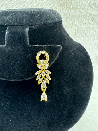 "Golden Radiance Crystal Necklace & Earring Set" Product code -6361