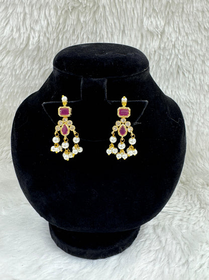 "Antique Gold-Plated Necklace & Earring Set" Product code - 6603