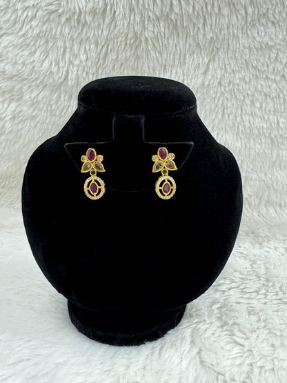 "Antique Gold-Plated Necklace &amp; Earring Set" Product code - 6606