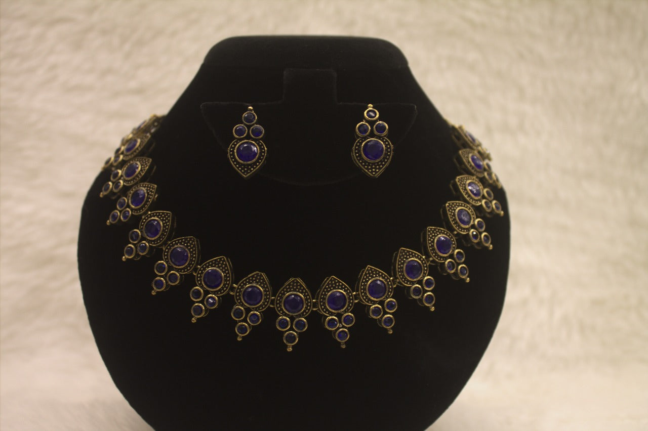 "Oxidised Jewellery Necklace & Earring Set" Product code - 6197