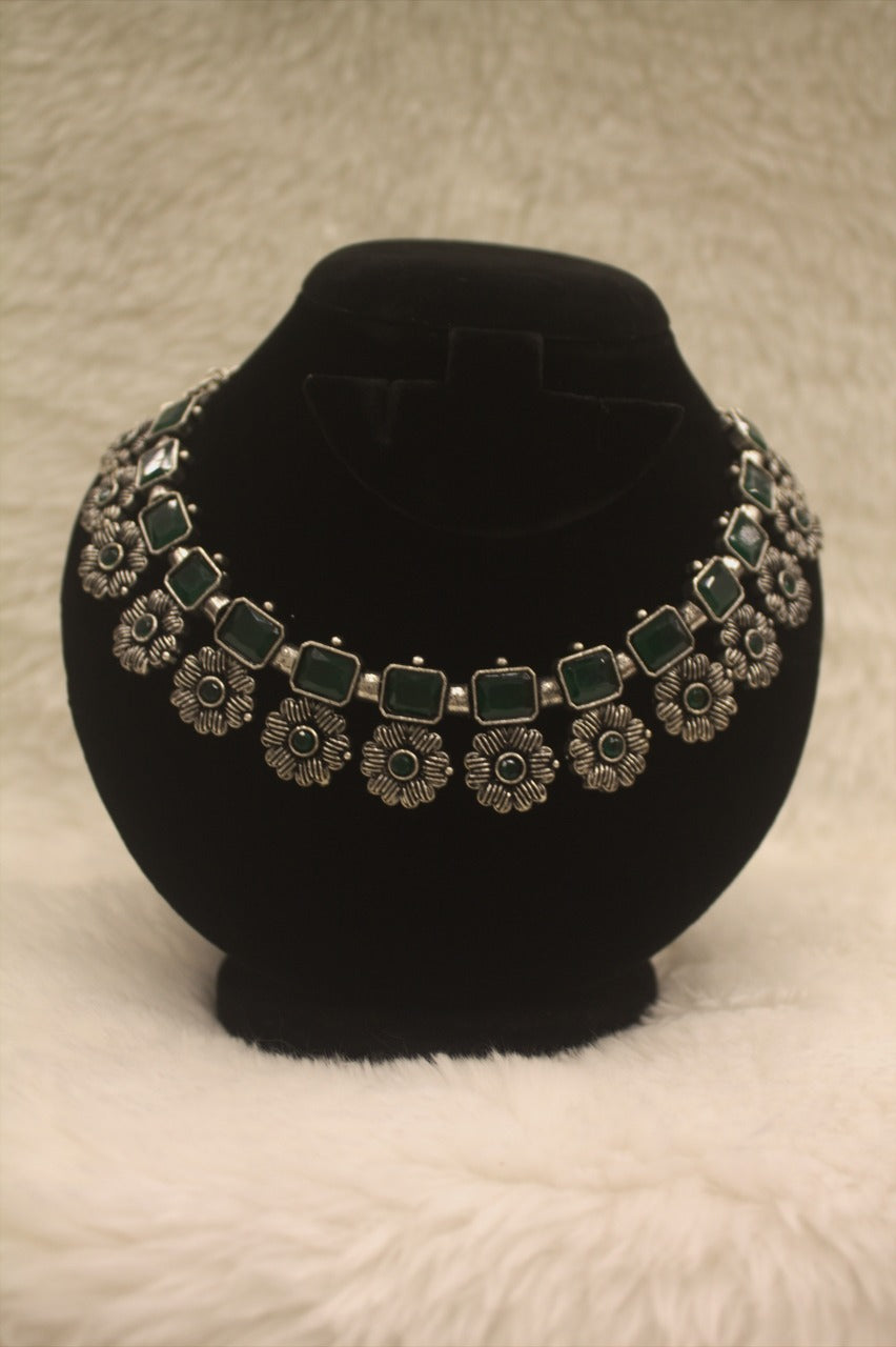 "Oxidised Jewellery Necklace &amp; Earring set" Product code - 6191