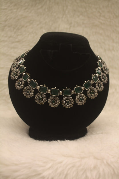 "Oxidised Jewellery Necklace &amp; Earring set" Product code - 6191