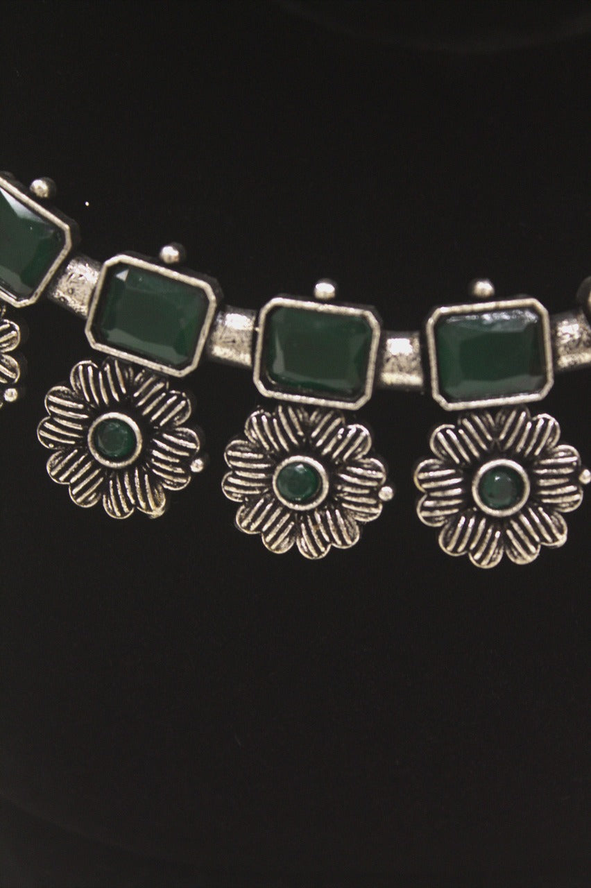 "Oxidised Jewellery Necklace &amp; Earring set" Product code - 6191