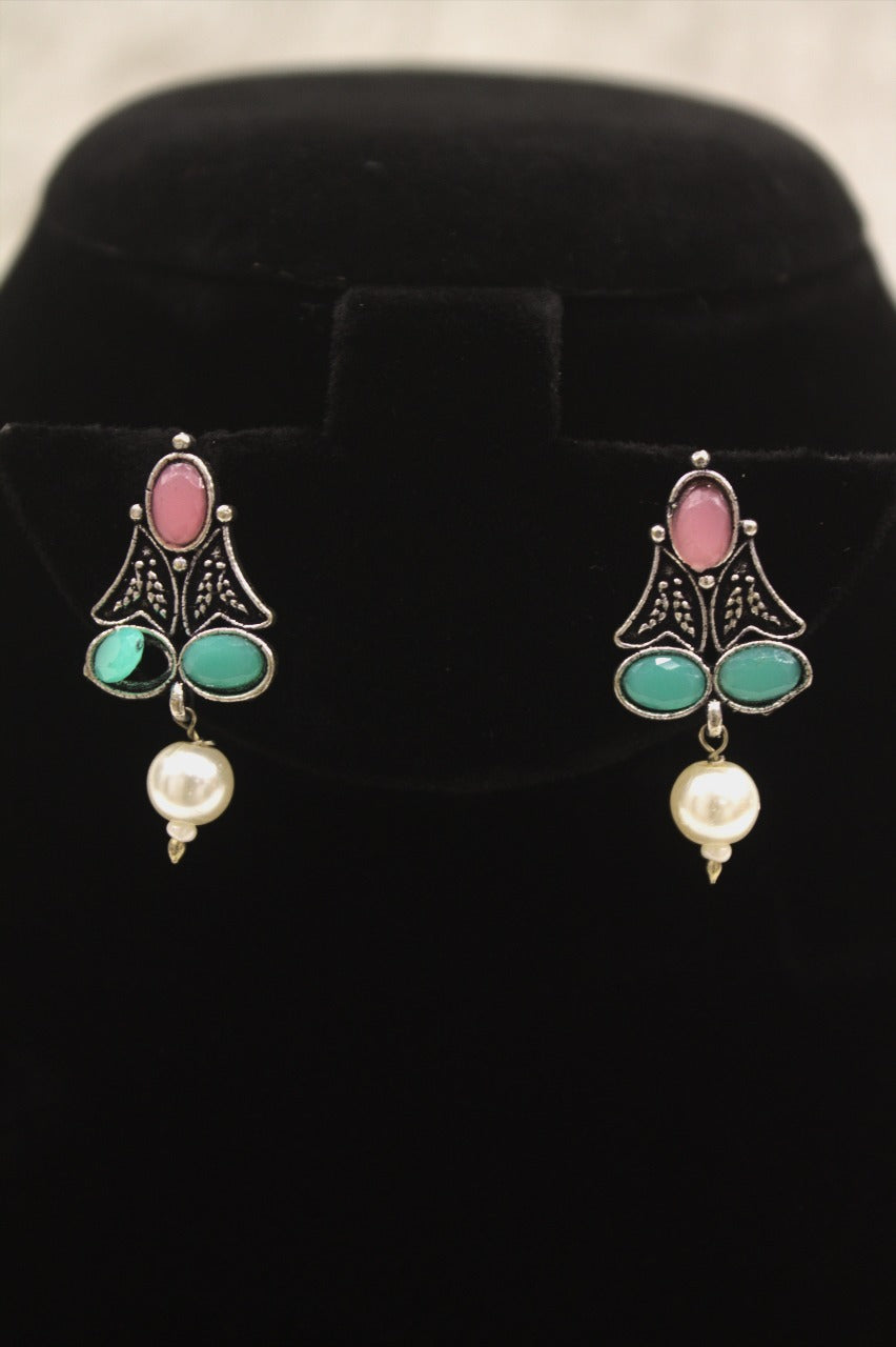 "Oxidised Jewellery Necklace &amp; Earring Set" Product code - 6194