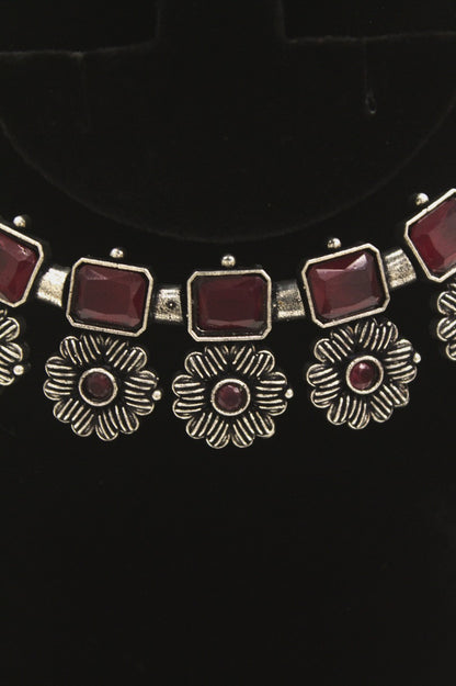 "Oxidised Jewellery Necklace &amp; Earring Set" Product code - 6192