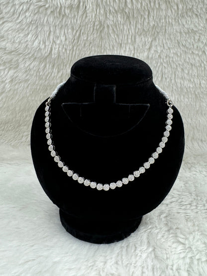 "White Stone Necklace &amp; Earring Set" Product code - 6597