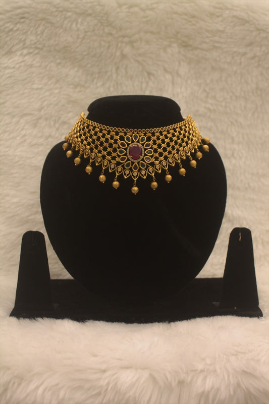 "Antique Gold-Plated Necklace" Product code - 6177