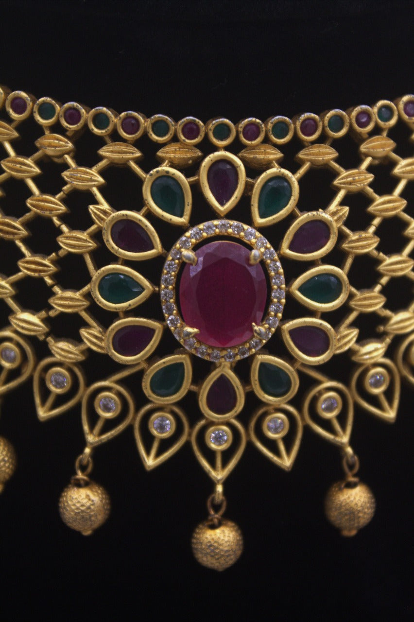 "Antique Gold-Plated Necklace" Product code - 6177