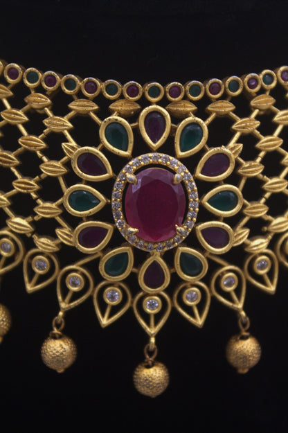 "Antique Gold-Plated Necklace" Product code - 6177