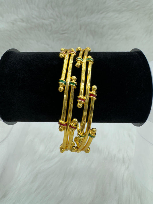"Antique Gold-Plated Bangle Set" Product code - 6287