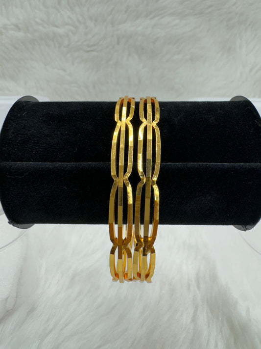 "Antique Gold-Plated Bangle Set" Product code - 6389