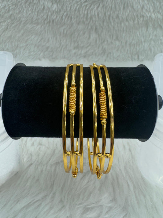 "Antique Gold-Plated Bangle Set" Product code - 6616