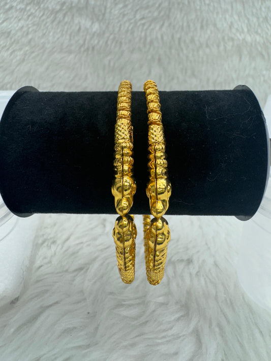 "Antique Gold-Plated Bangle Set" Product code - 6638