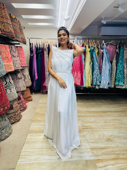 "Imperial Grace Bridal Ball Gown with Embroidered Lace & Without Sleeve" Product code - 2106