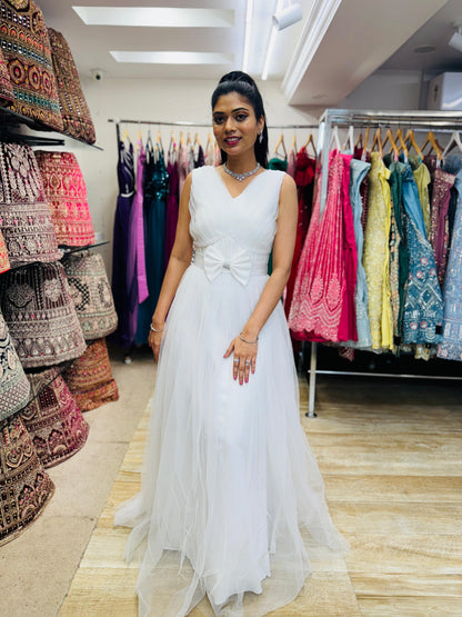 "Imperial Grace Bridal Ball Gown with Embroidered Lace & Without Sleeve" Product code - 2100