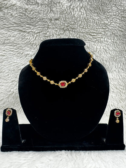 Elegant stone Necklace Set Lightweight Bridal wear and -9450
