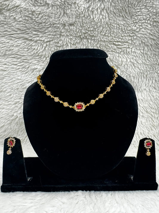 Elegant stone Necklace Set Lightweight Bridal wear and -9450