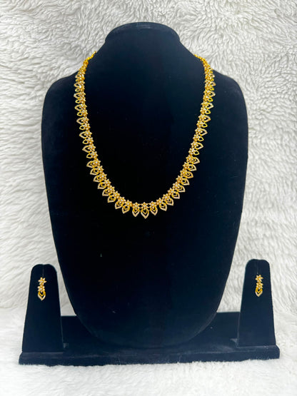 Golden Crystal Bridal Headpiece and Earrings set -7492