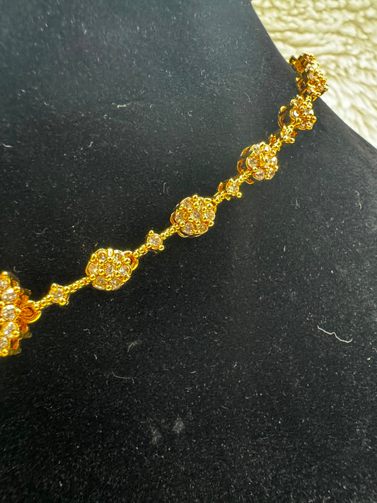 Elegant stone Necklace Set Lightweight Bridal wear and -9450