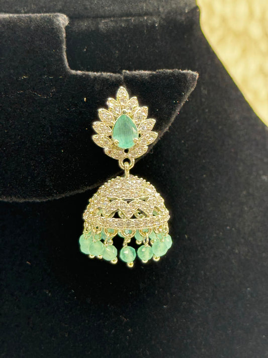 ElegantDiamondstyle Jhumka set 7240