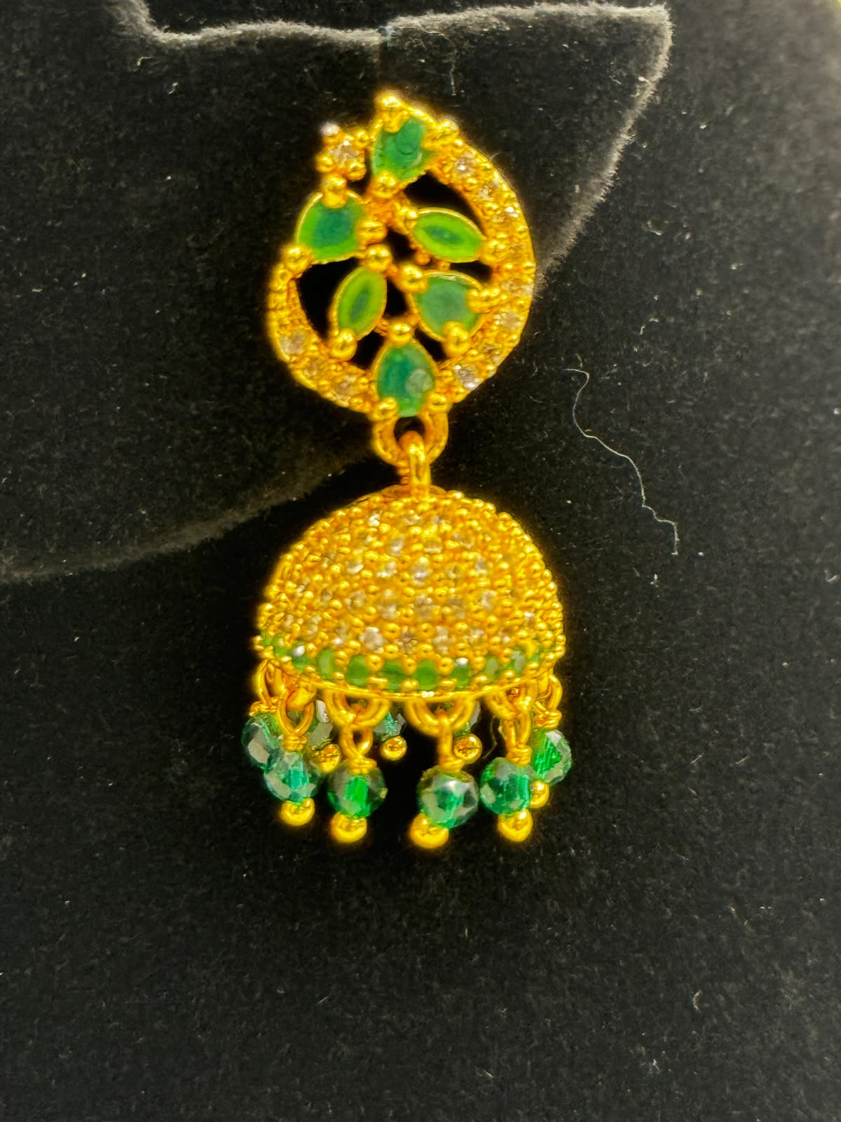 Elegant Diamond style Jhumka set - 7256