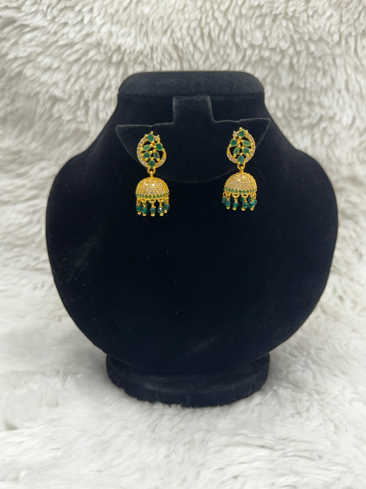 Elegant Diamond style Jhumka set - 7256
