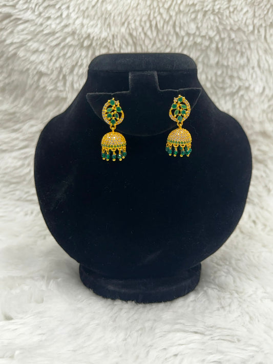 Elegant Diamond style Jhumka set - 7256