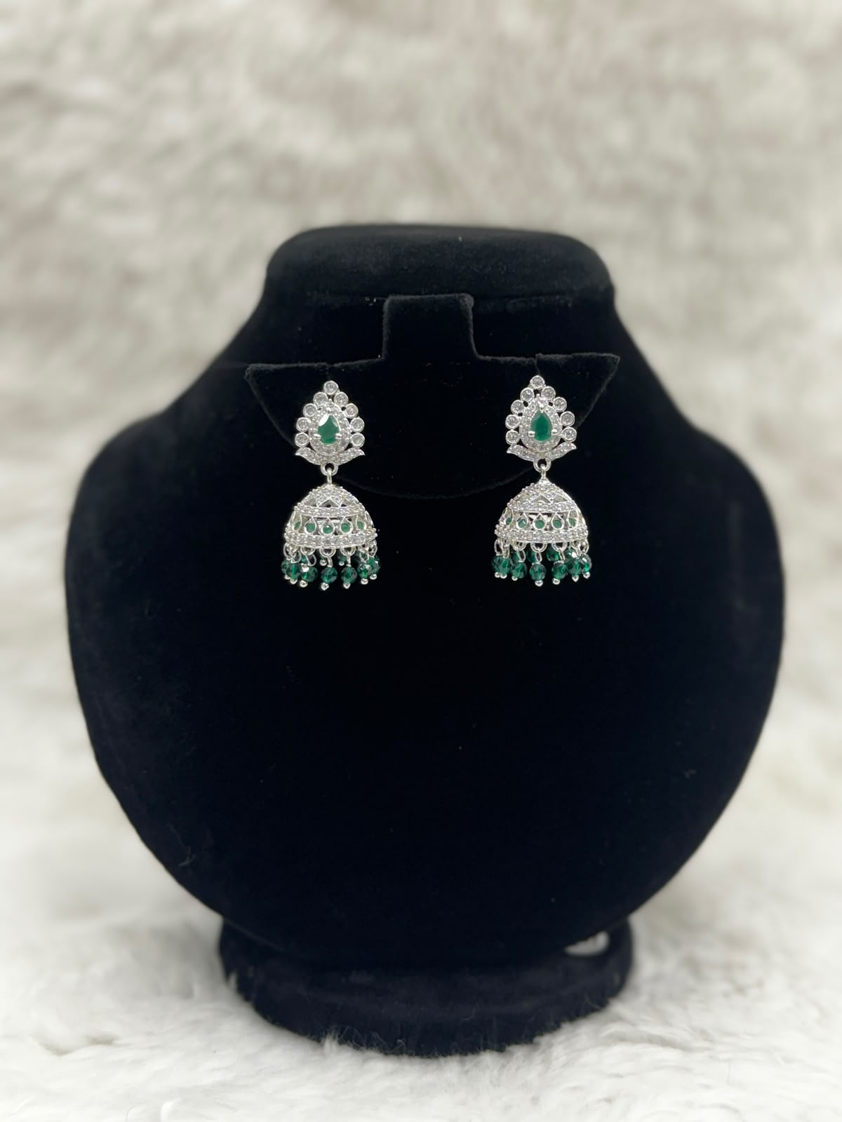 Elegant Diamond style Jhumka set -7242