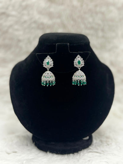 Elegant Diamond style Jhumka set -7242