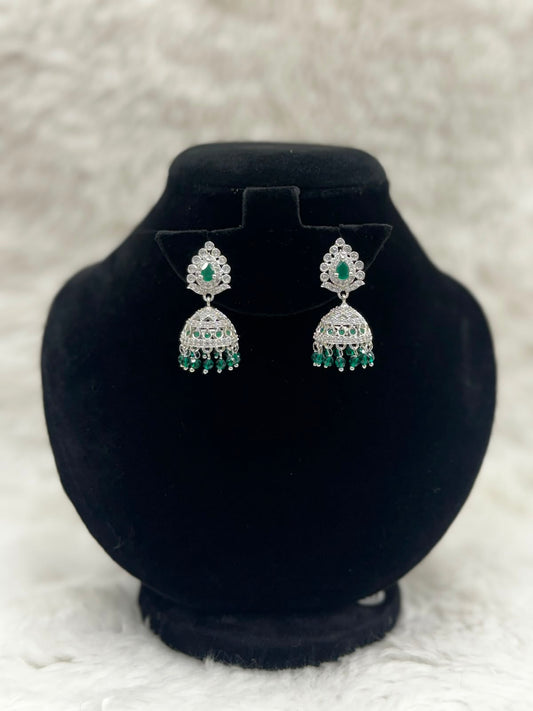 Elegant Diamond style Jhumka set -7242