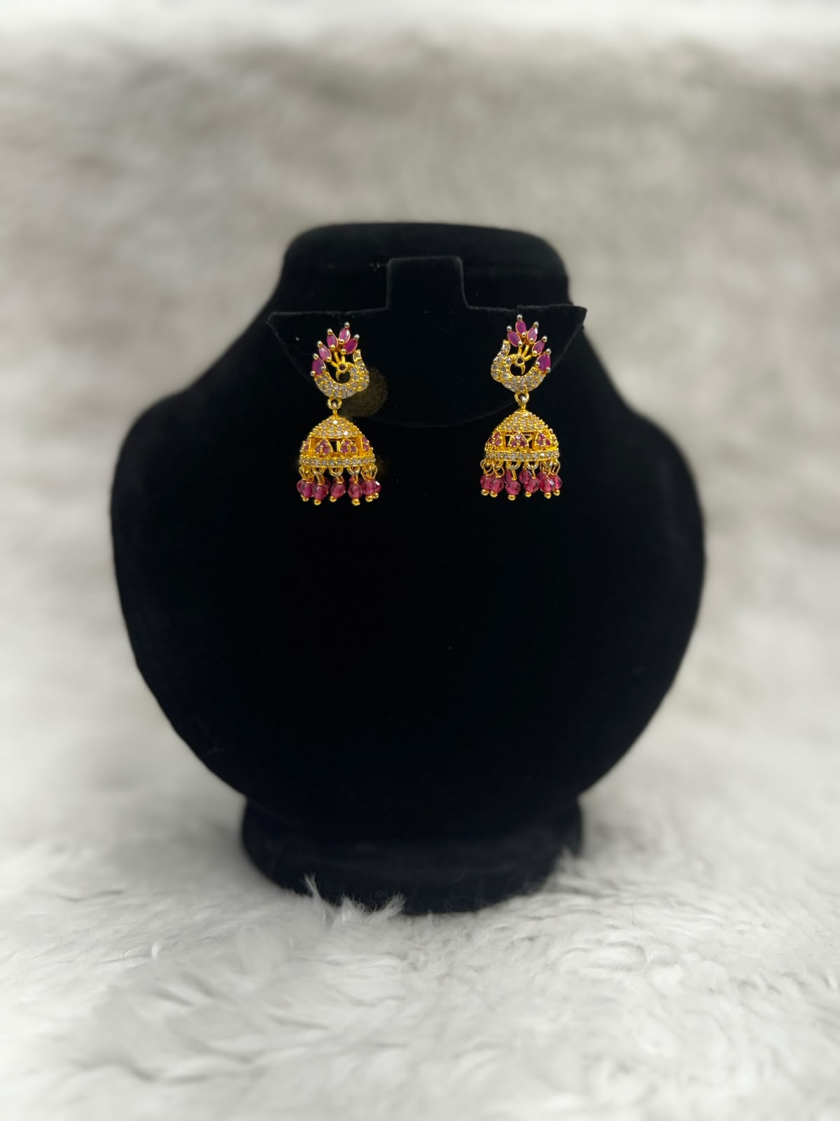 ElegantDiamond style Jhumka set - 7253