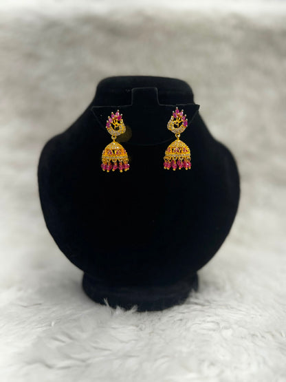 ElegantDiamond style Jhumka set - 7253