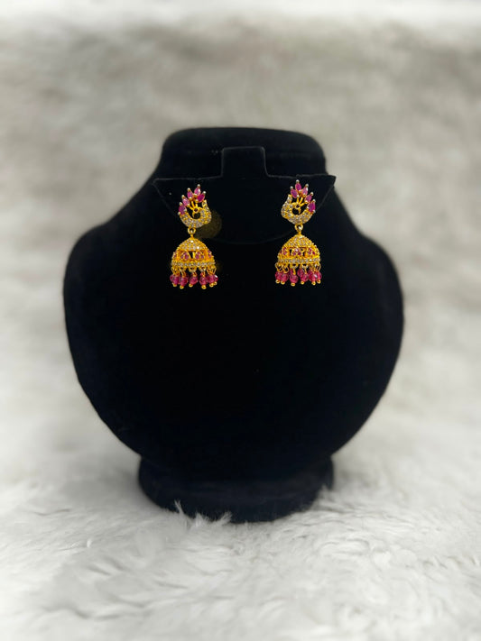 ElegantDiamond style Jhumka set - 7253