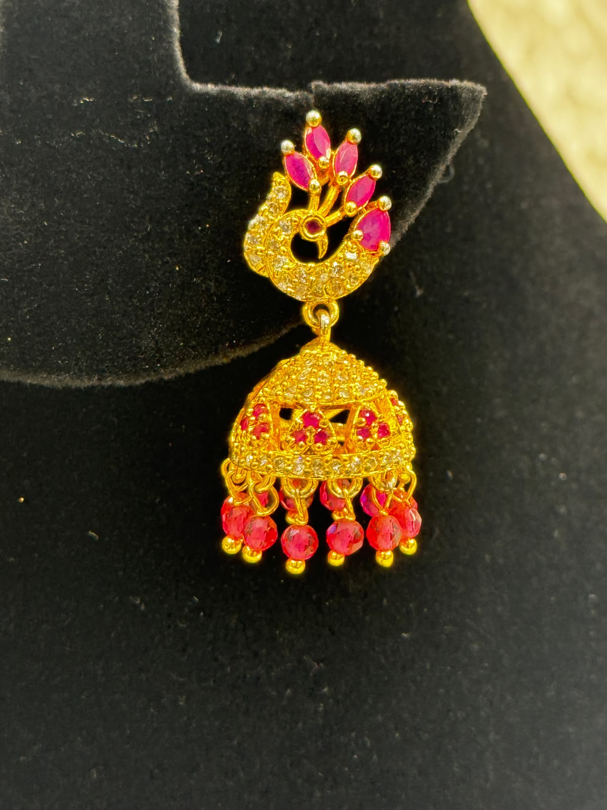 ElegantDiamond style Jhumka set - 7253