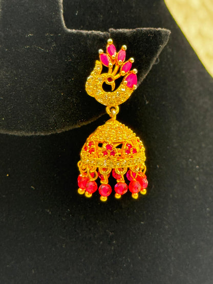 ElegantDiamond style Jhumka set - 7253