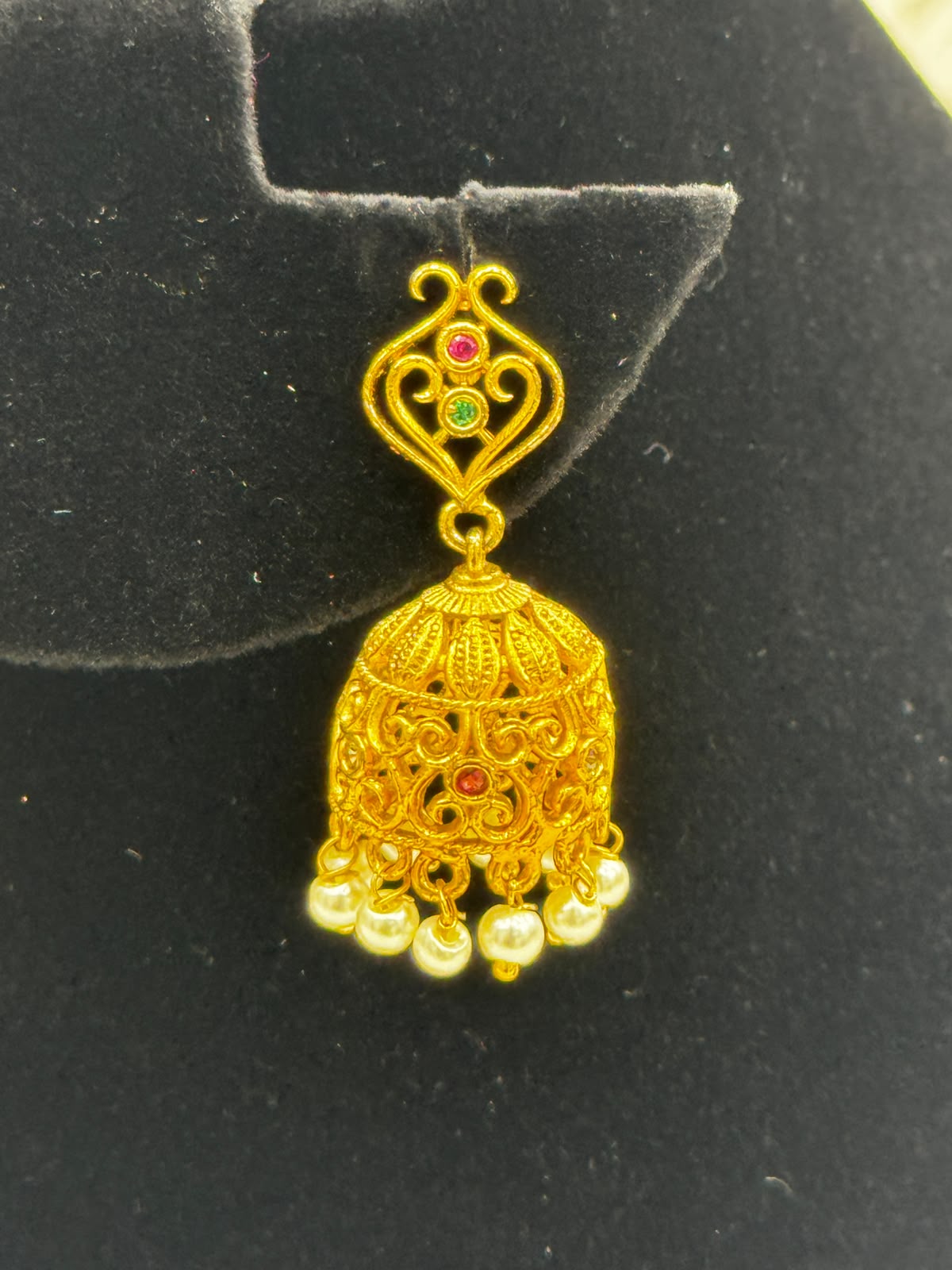 Antique Gold Designer Jhumka Treditional south indian Jewellery-7142