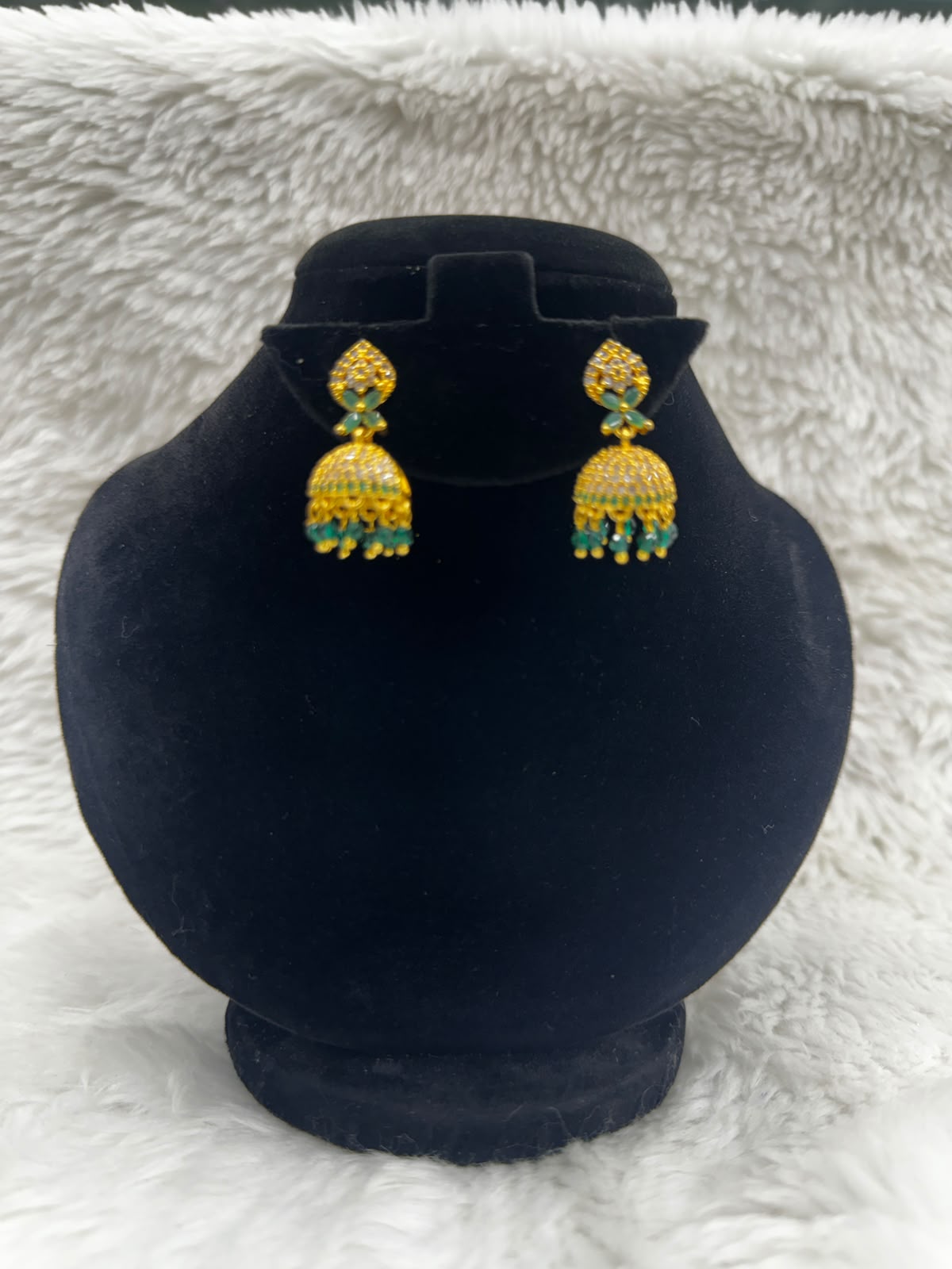 ElegantDiamond style Jhumka set - 7255