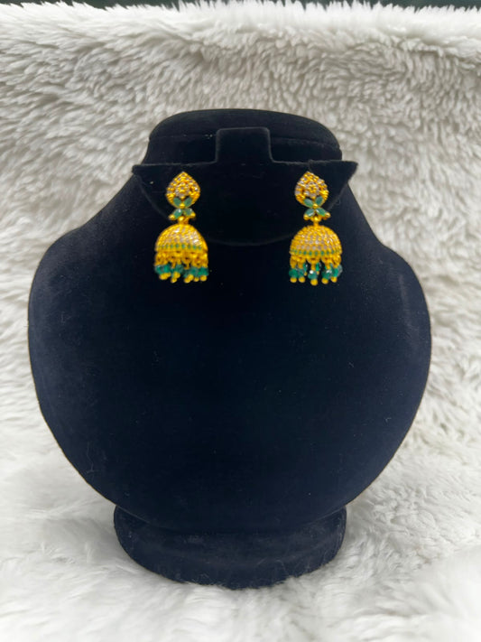 ElegantDiamond style Jhumka set - 7255