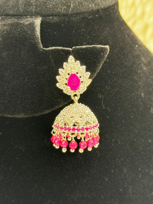 ElegantDiamond style Jhumka set -7247