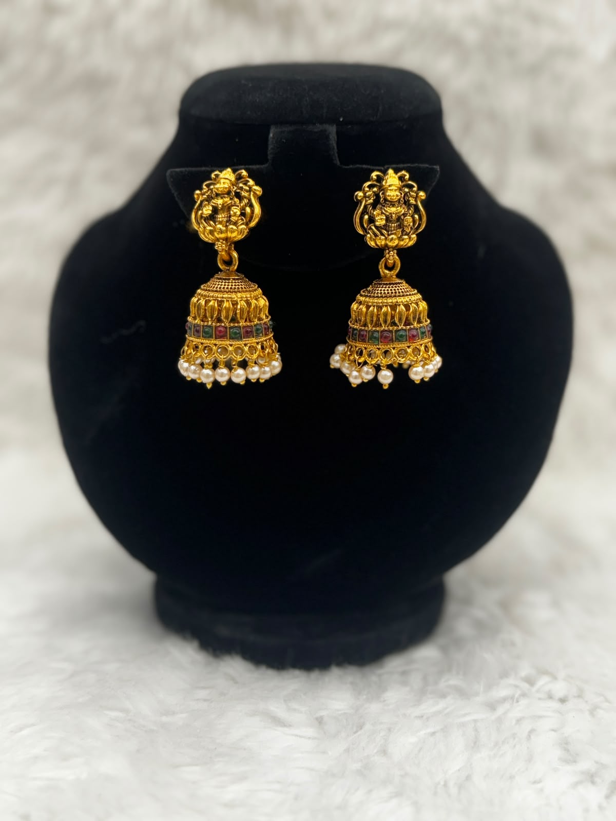 Traditional Gold Plated Pearl Jhumka Earring -7198