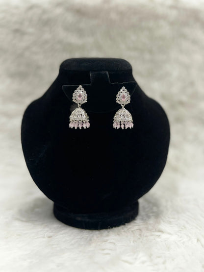 Elegant Diamond style Jhumka set - 7248