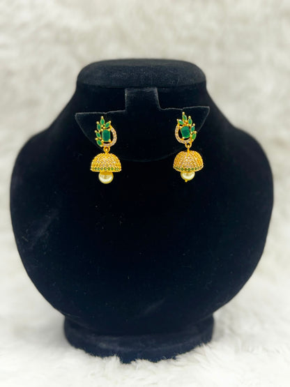 Elegant Diamond style Jhumka set - 7237