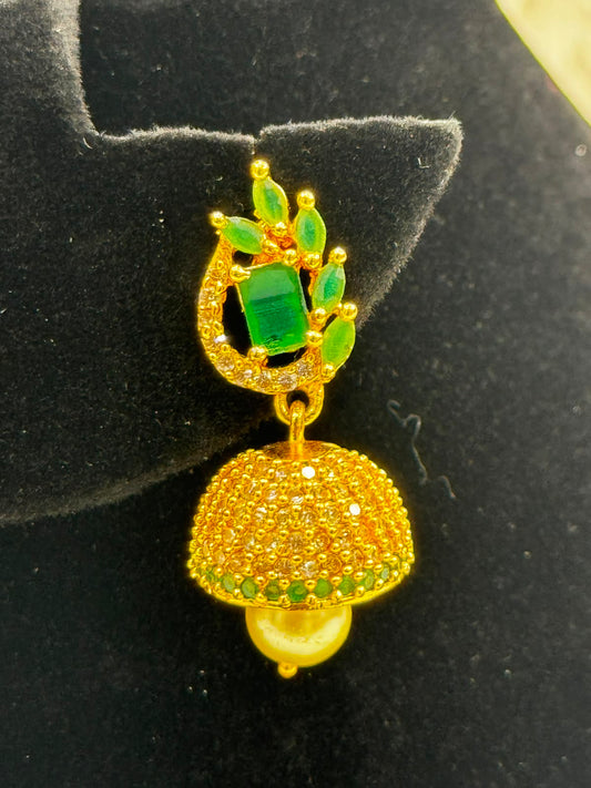 Elegant Diamond style Jhumka set - 7237
