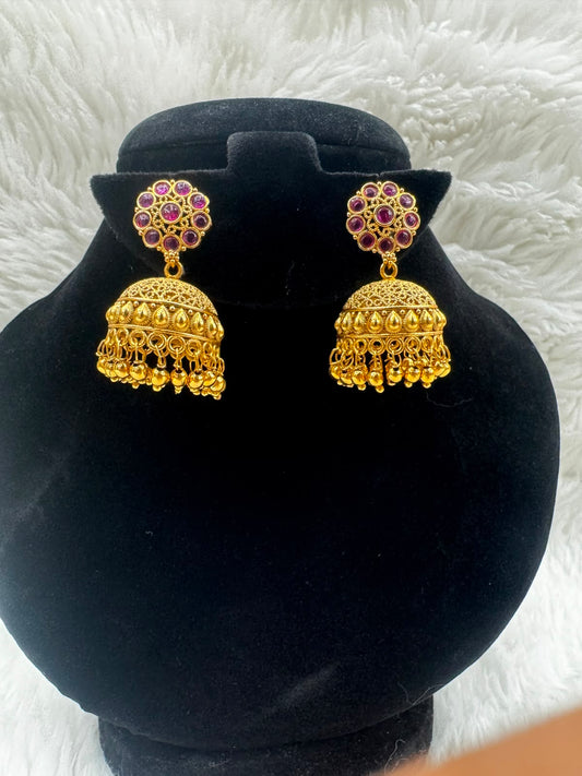 Antique Gold plated Earrings-7375