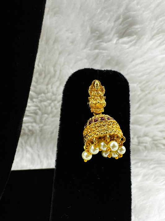 Elegant Gold-Tone Floral Haaram -7019