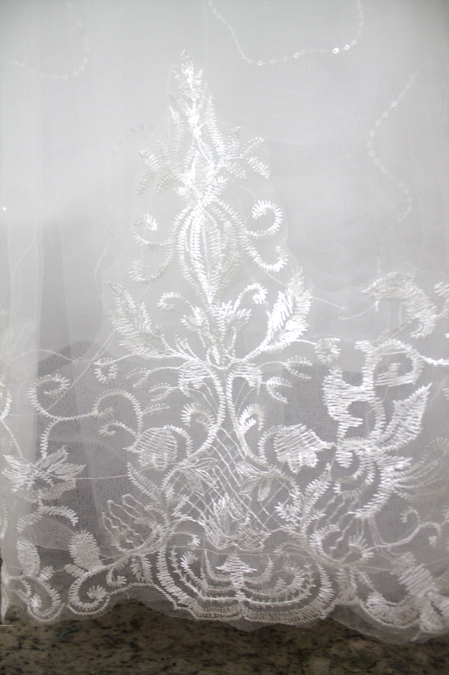 "Celestial Elegance Off-Shoulder Ball Gown with Beaded Fringe White Gown" Product code-2089