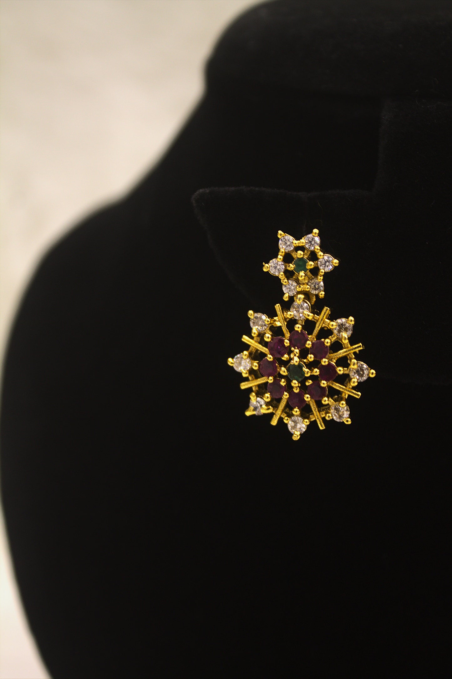 “Elegant Starburst CZ Necklace & Earring Set” Product code-6012