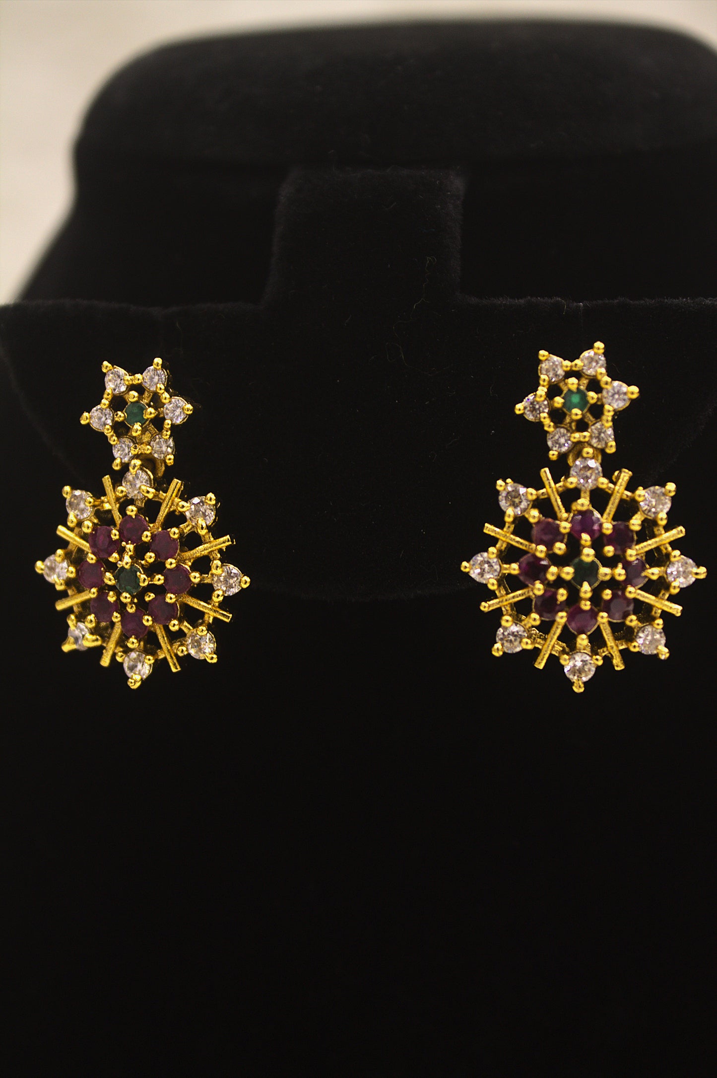 “Elegant Starburst CZ Necklace & Earring Set” Product code-6012