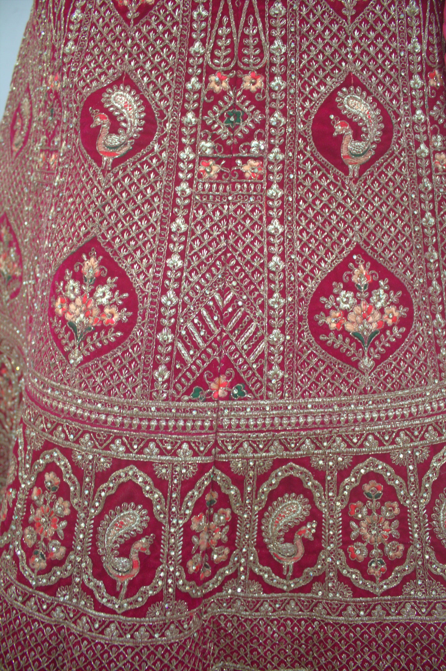 "Pink Embroidered Bridal Lehenga Choli with Intricate Gold Threadwork & Matching Net Dupatta" Product code-1112